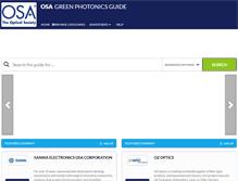 Tablet Screenshot of greenphotonicsguide.com